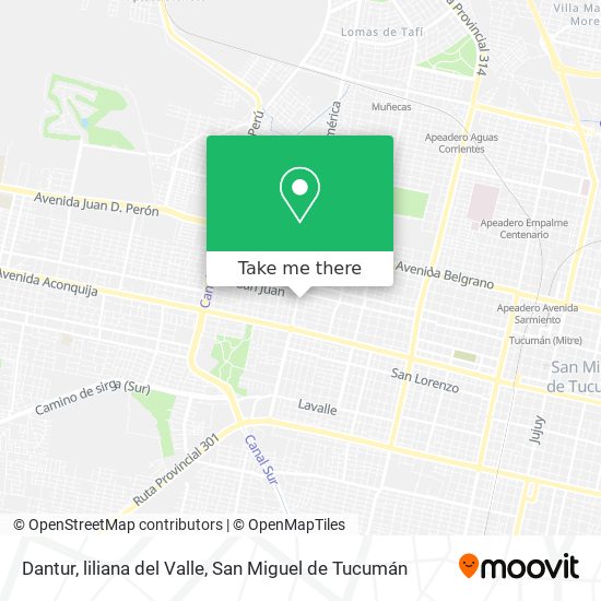 Dantur, liliana del Valle map