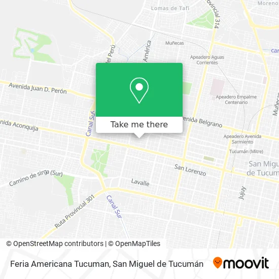 Mapa de Feria Americana Tucuman