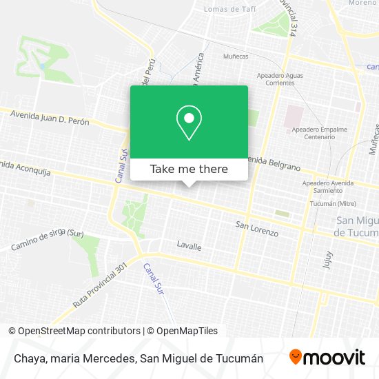 Chaya, maria Mercedes map