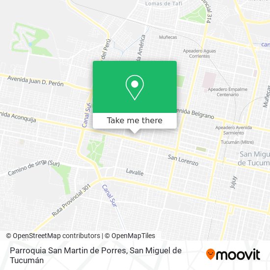 Parroquia San Martin de Porres map