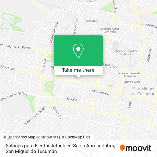 Mapa de Salones para Fiestas Infantiles-Salon Abracadabra