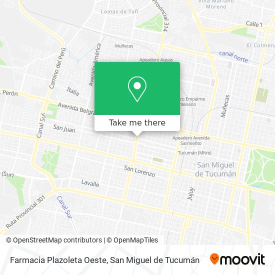 Farmacia Plazoleta Oeste map