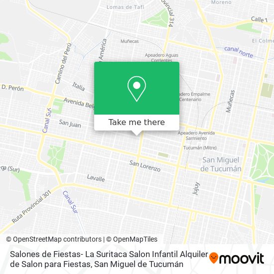 Salones de Fiestas- La Suritaca Salon Infantil Alquiler de Salon para Fiestas map