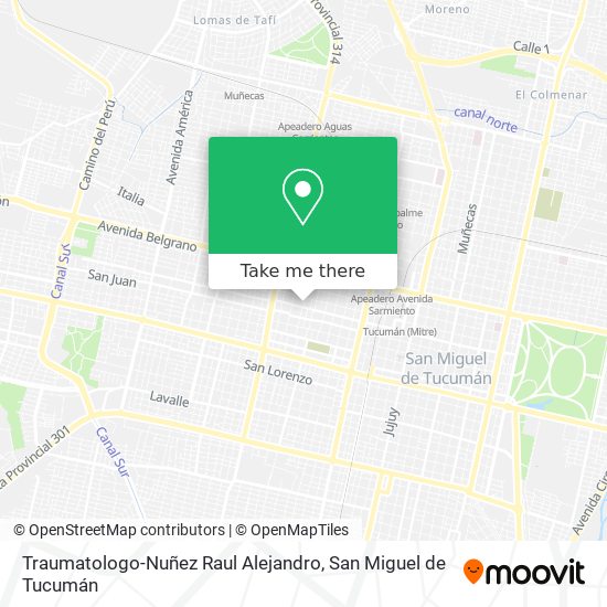 Traumatologo-Nuñez Raul Alejandro map