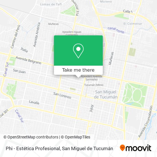 Phi - Estética Profesional map