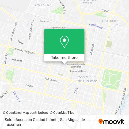Mapa de Salon Asuncion Ciudad Infantil