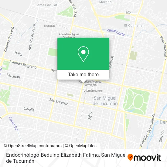 Mapa de Endocrinólogo-Beduino Elizabeth Fatima