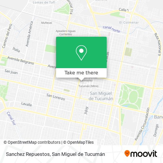 Sanchez Repuestos map