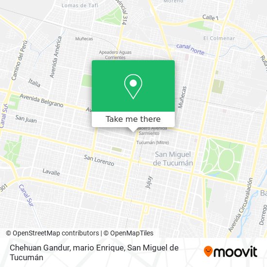 Chehuan Gandur, mario Enrique map