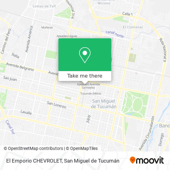 Mapa de El Emporio CHEVROLET