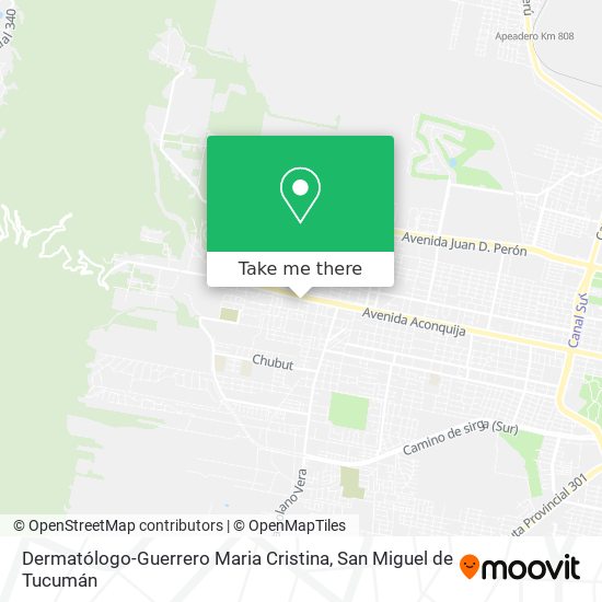 Mapa de Dermatólogo-Guerrero Maria Cristina