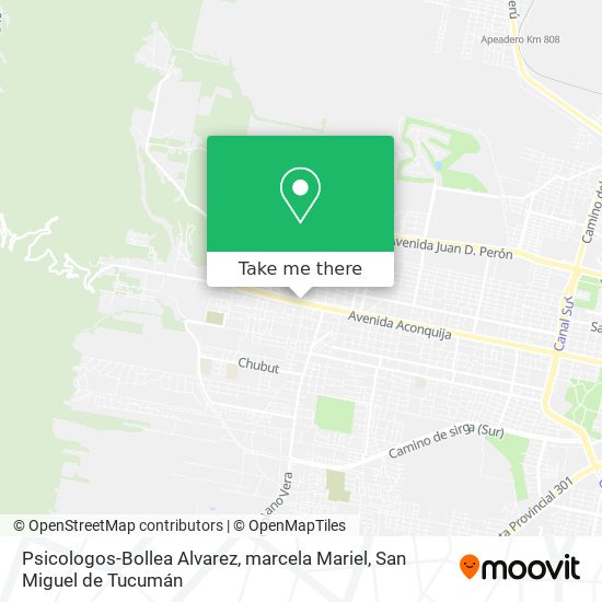 Psicologos-Bollea Alvarez, marcela Mariel map
