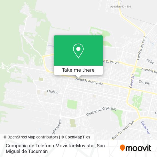 Mapa de Compañía de Telefono Movistar-Movistar