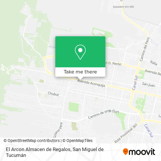 Mapa de El Arcon Almacen de Regalos