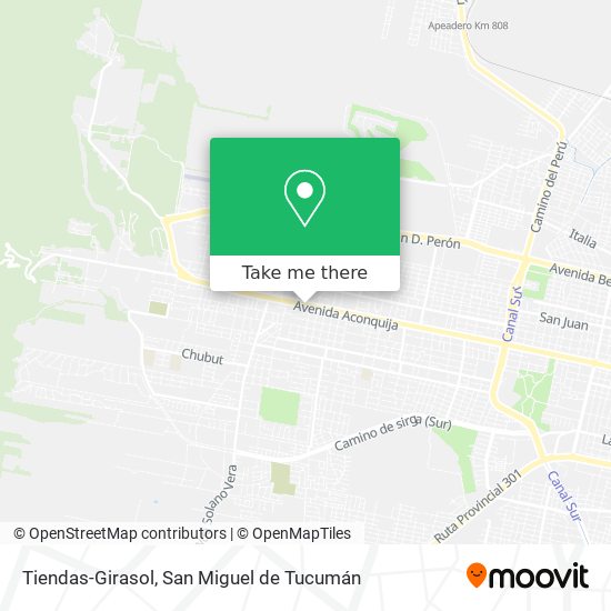 Tiendas-Girasol map