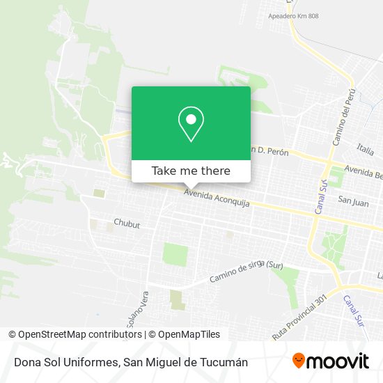 Mapa de Dona Sol Uniformes