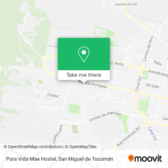 Pura Vida Mae Hostel map