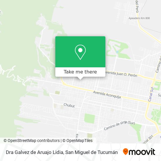 Dra Galvez de Aruajo Lidia map