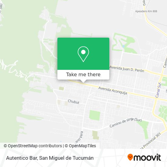 Autentico Bar map