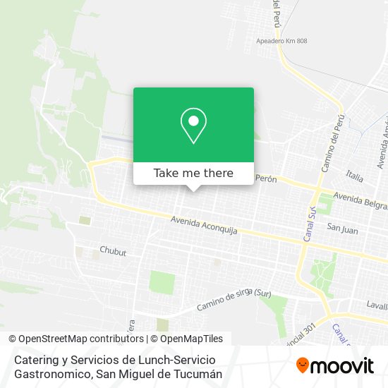 Catering y Servicios de Lunch-Servicio Gastronomico map