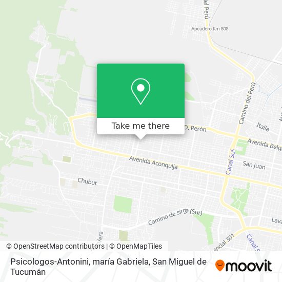Psicologos-Antonini, maría Gabriela map