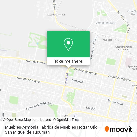 Muebles-Armonia Fabrica de Muebles Hogar Ofic map