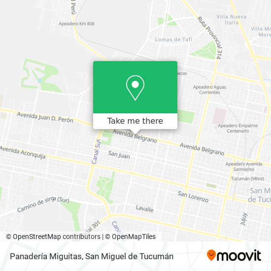 Mapa de Panadería Miguitas