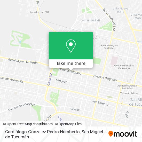 Mapa de Cardiólogo-Gonzalez Pedro Humberto