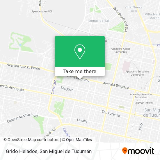 Mapa de Grido Helados