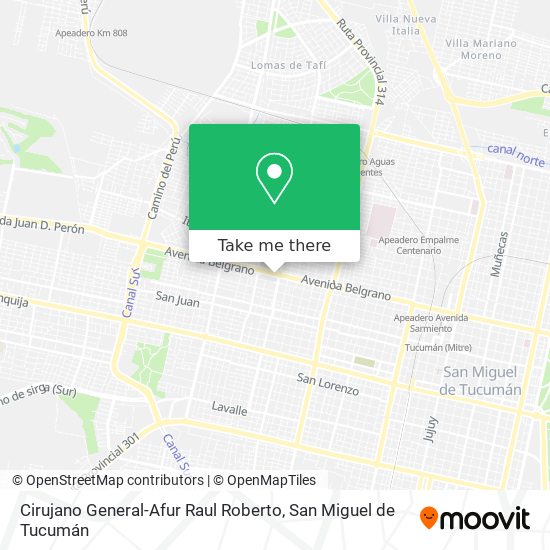 Cirujano General-Afur Raul Roberto map