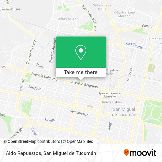 Aldo Repuestos map