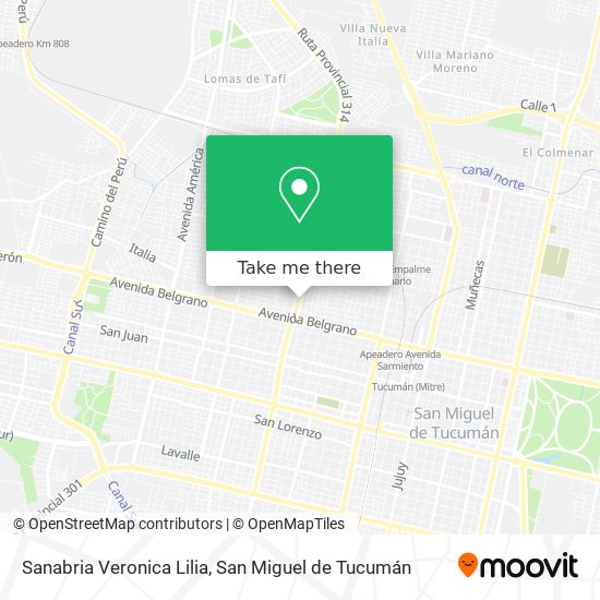 Sanabria Veronica Lilia map