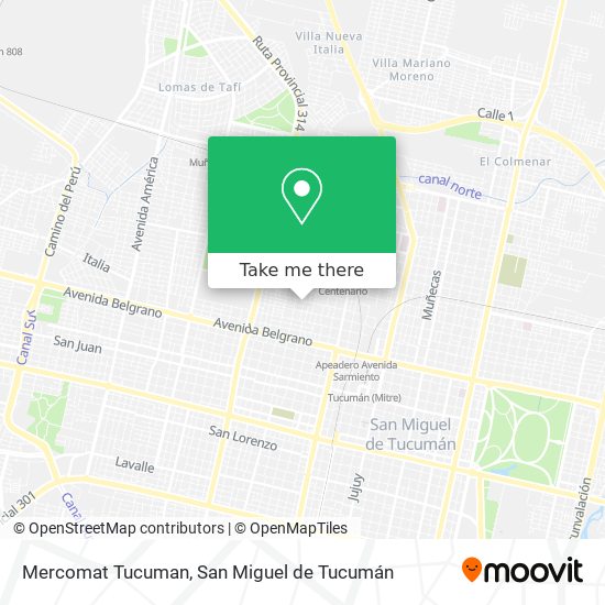 Mapa de Mercomat Tucuman