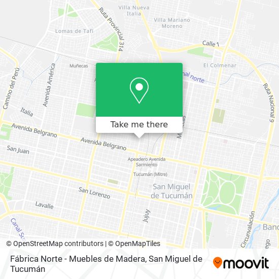 Fábrica Norte - Muebles de Madera map