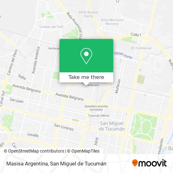 Mapa de Masisa Argentina