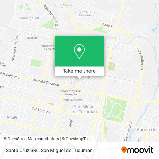 Mapa de Santa Cruz SRL