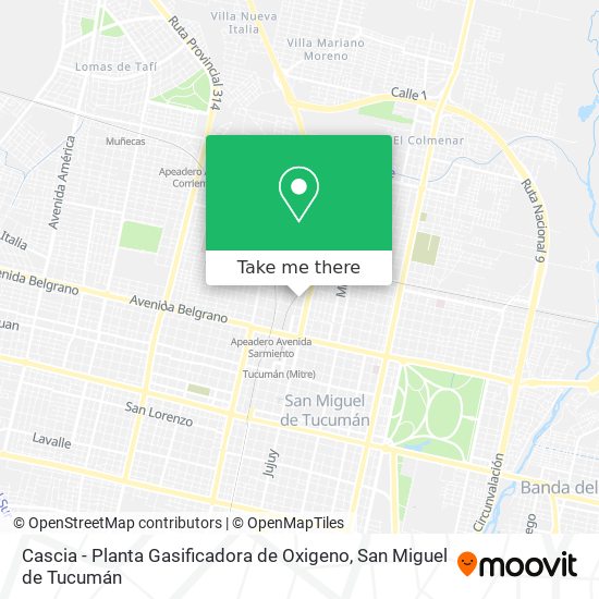 Cascia - Planta Gasificadora de Oxigeno map