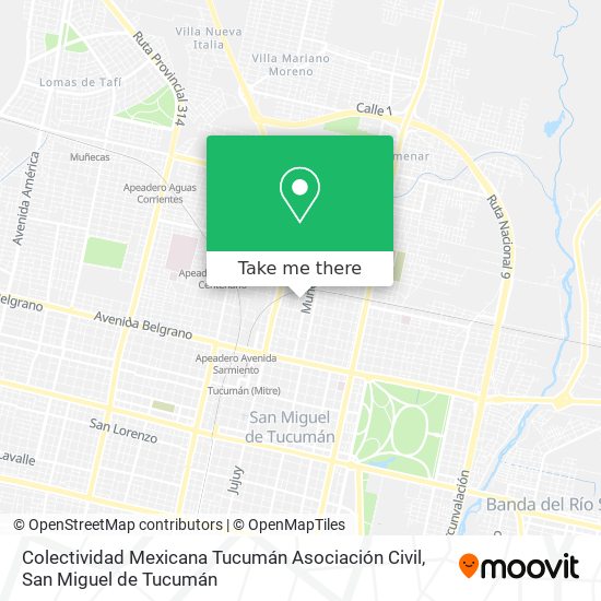 Colectividad Mexicana Tucumán Asociación Civil map