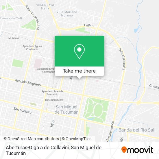 Aberturas-Olga a de Collavini map