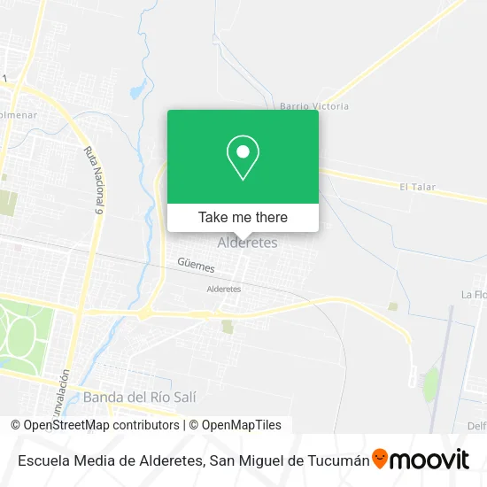 Mapa de Escuela Media de Alderetes