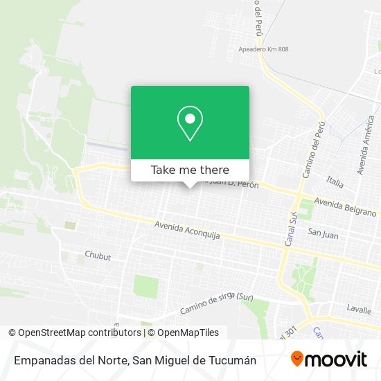 Empanadas del Norte map