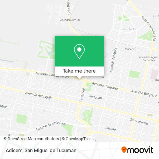Mapa de Adicem
