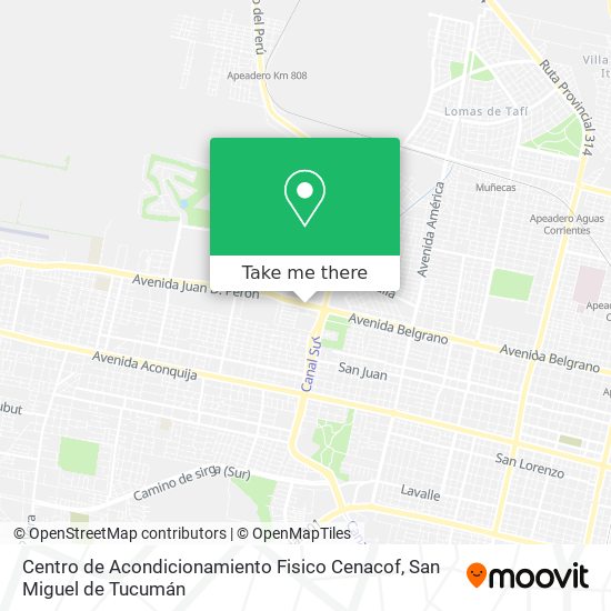 Centro de Acondicionamiento Fisico Cenacof map