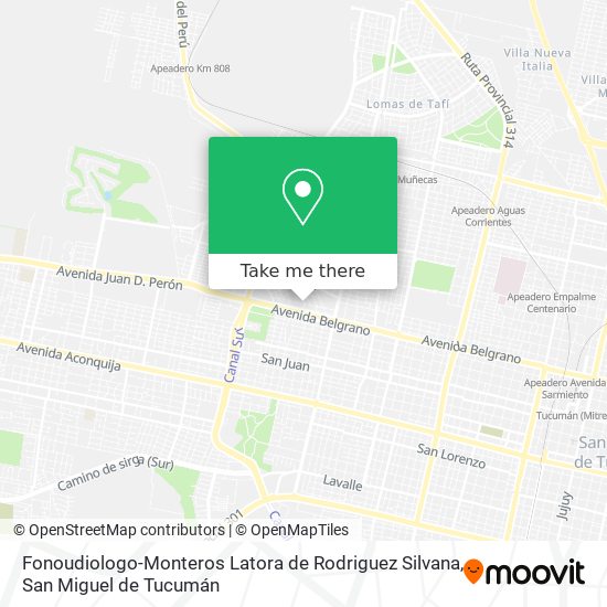 Fonoudiologo-Monteros Latora de Rodriguez Silvana map