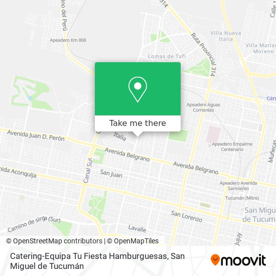 Mapa de Catering-Equipa Tu Fiesta Hamburguesas