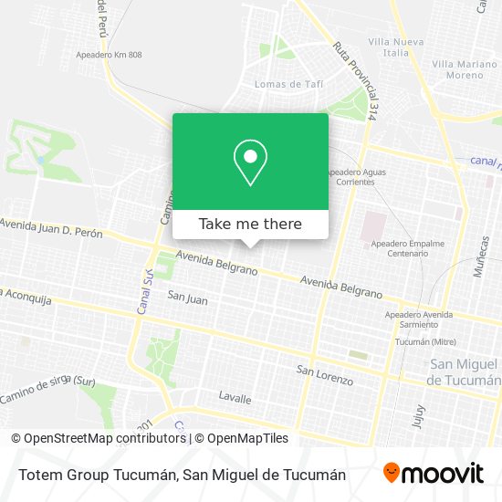 Mapa de Totem Group Tucumán