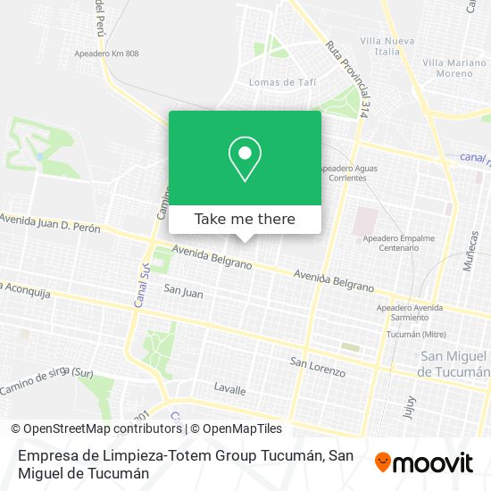 Mapa de Empresa de Limpieza-Totem Group Tucumán