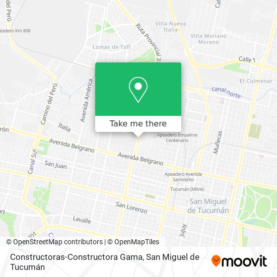 Constructoras-Constructora Gama map