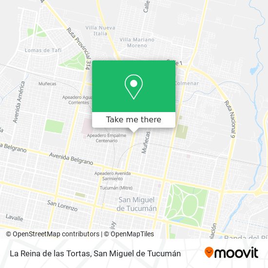 Mapa de La Reina de las Tortas