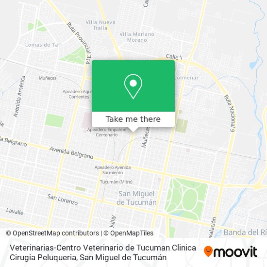 Veterinarias-Centro Veterinario de Tucuman Clinica Cirugia Peluqueria map